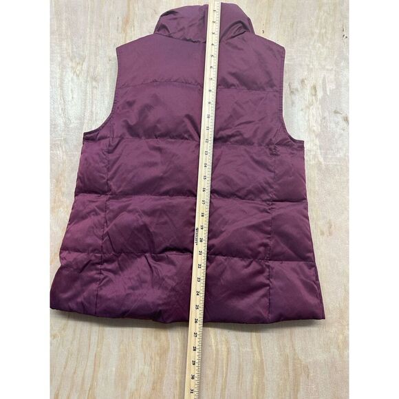 J. Jill Down Puffer Vest Purple Burgundy Warm Women’s Size Small XS Petite - Picture 5 of 6